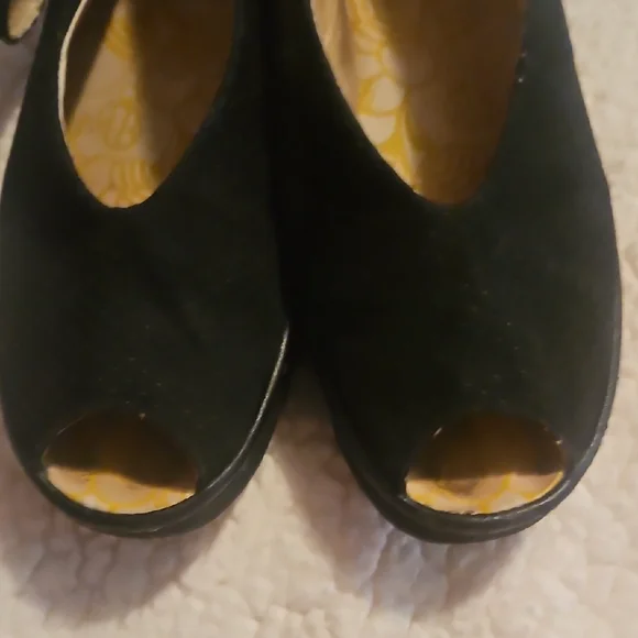 Fly London Black Wedge Elegance - Picture 4 of 9